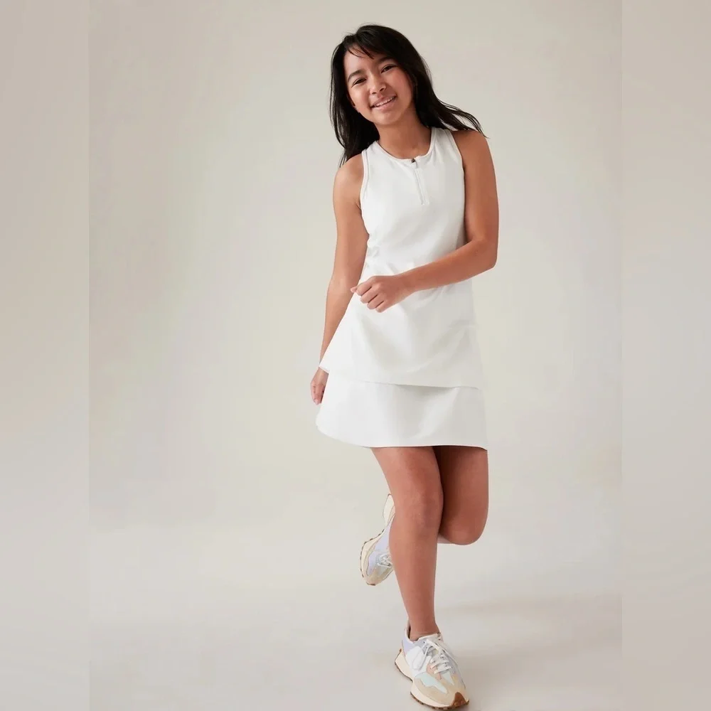 ATHLETA Girl White Swing Dress Size L/14